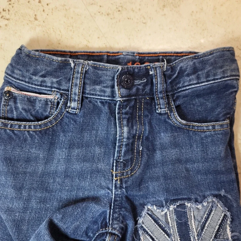 Baby Gap 1969‎ Boys 5 Pocket Union Jack Blue Jean England Patch 3 Year *FLAW